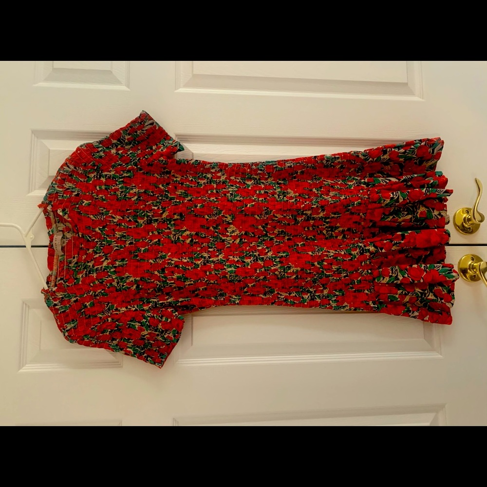 New! Never worn. Darling Red Floral Dress